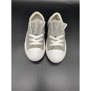 Converse All Star Gray And Pink Double Tongue Sneakers Size 11 Slip On